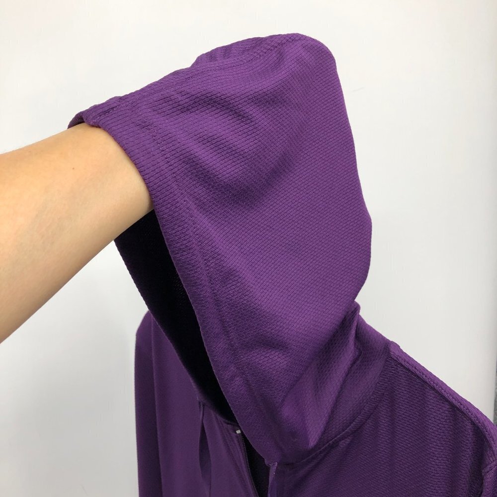 Hyba  Purple lightweight athletic zip hoodie size M - Picture 15 of 16